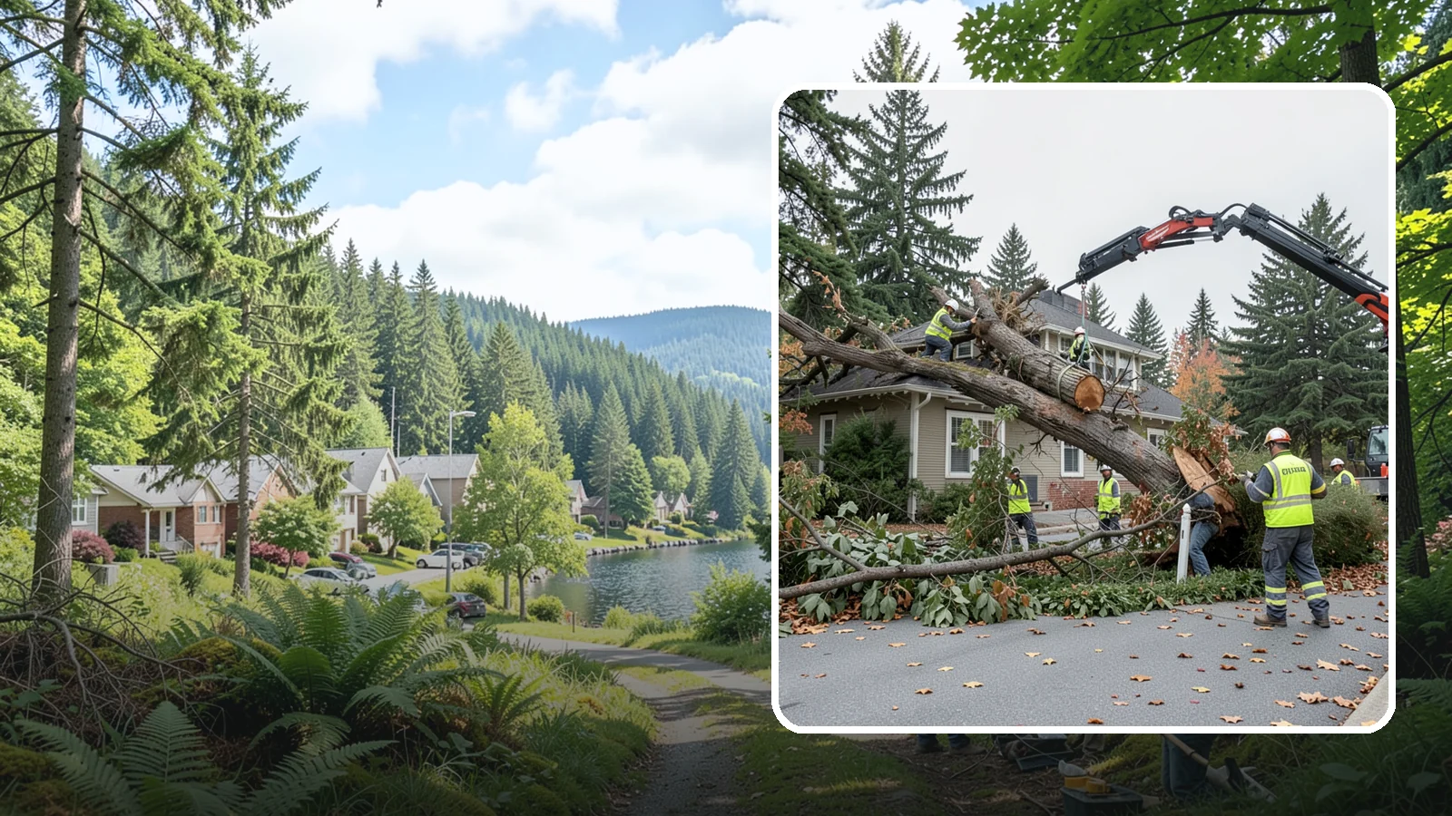 Fallen Tree Response in Lake Forest Park, King County, WA - Urgent removal of downed trees blocking public roadways, trails, and facilities to restore safe passage.