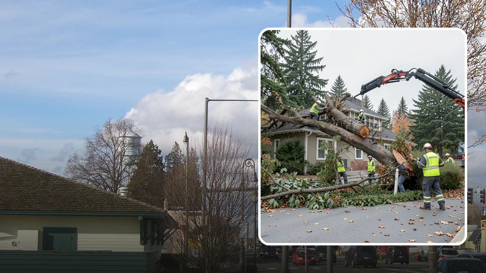 Fallen Tree Response in Marysville, Snohomish County, WA - Urgent removal of downed trees blocking public roadways, trails, and facilities to restore safe passage.