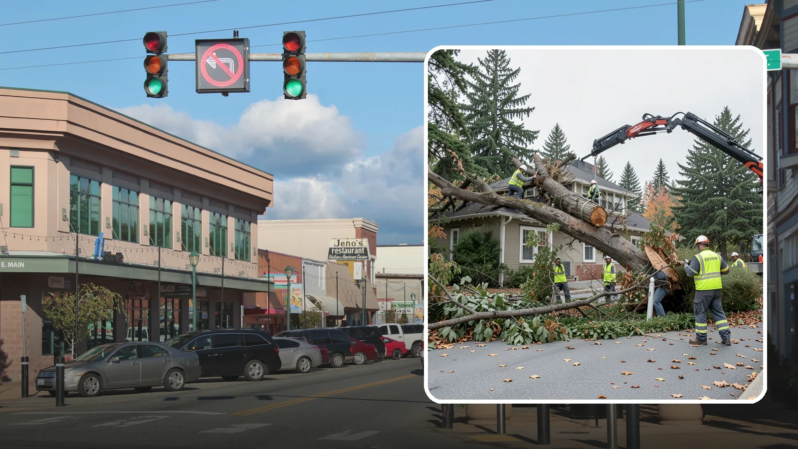 Fallen Tree Response in Monroe, Snohomish County, WA - Urgent removal of downed trees blocking public roadways, trails, and facilities to restore safe passage.