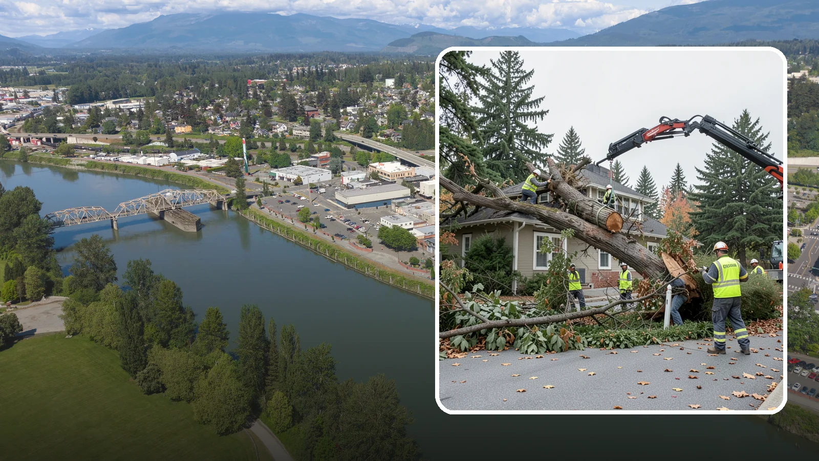 Fallen Tree Response in Mount Vernon, Skagit County, WA - Urgent removal of downed trees blocking public roadways, trails, and facilities to restore safe passage.