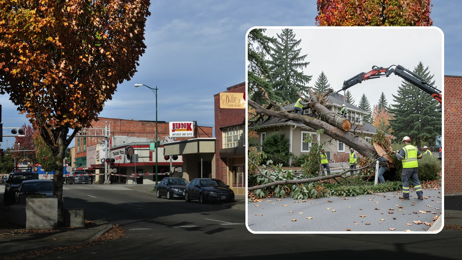 Fallen Tree Response in Puyallup, Pierce County, WA - Urgent removal of downed trees blocking public roadways, trails, and facilities to restore safe passage.
