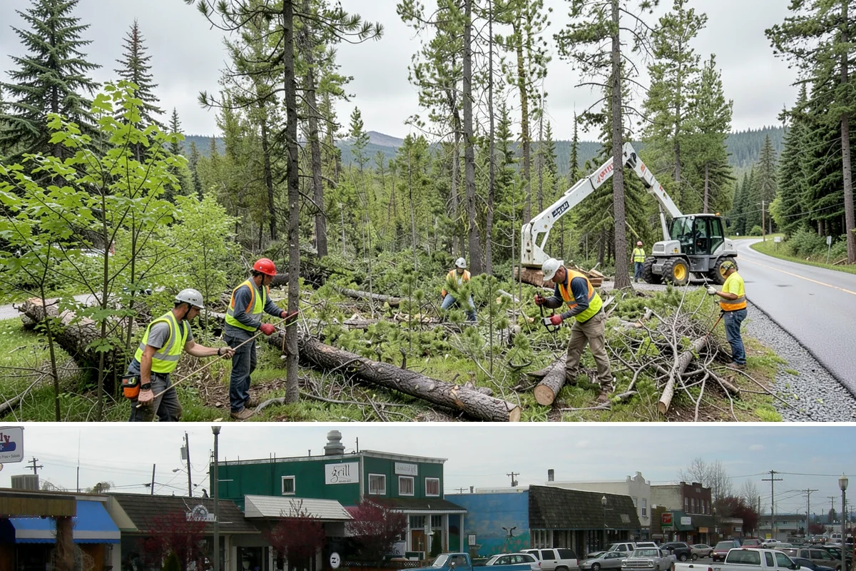 Fallen Tree Response in Stanwood, Snohomish County, WA - Downed-tree calls surge during fall and winter windstorms from October through March when saturated soils loosen root systems.