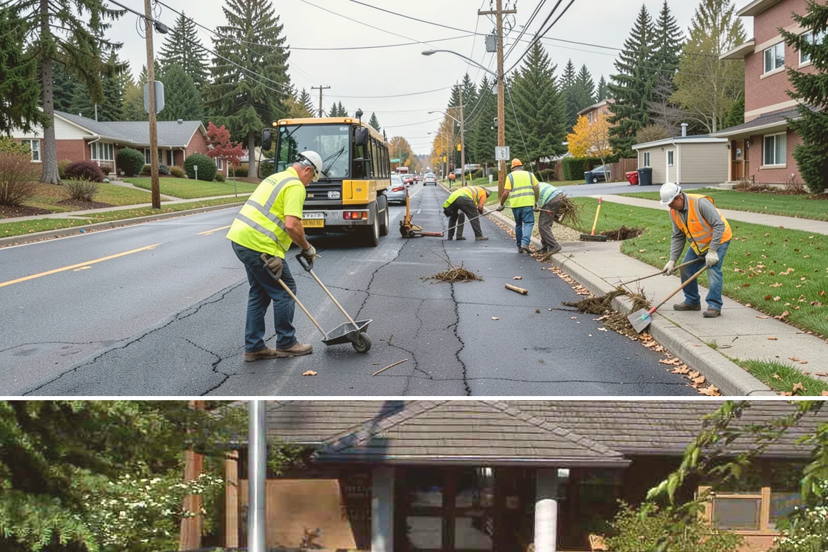 Fallen Tree Response in Yarrow Point, King County, WA - Downed-tree calls surge during fall and winter windstorms from October through March when saturated soils loosen root systems.