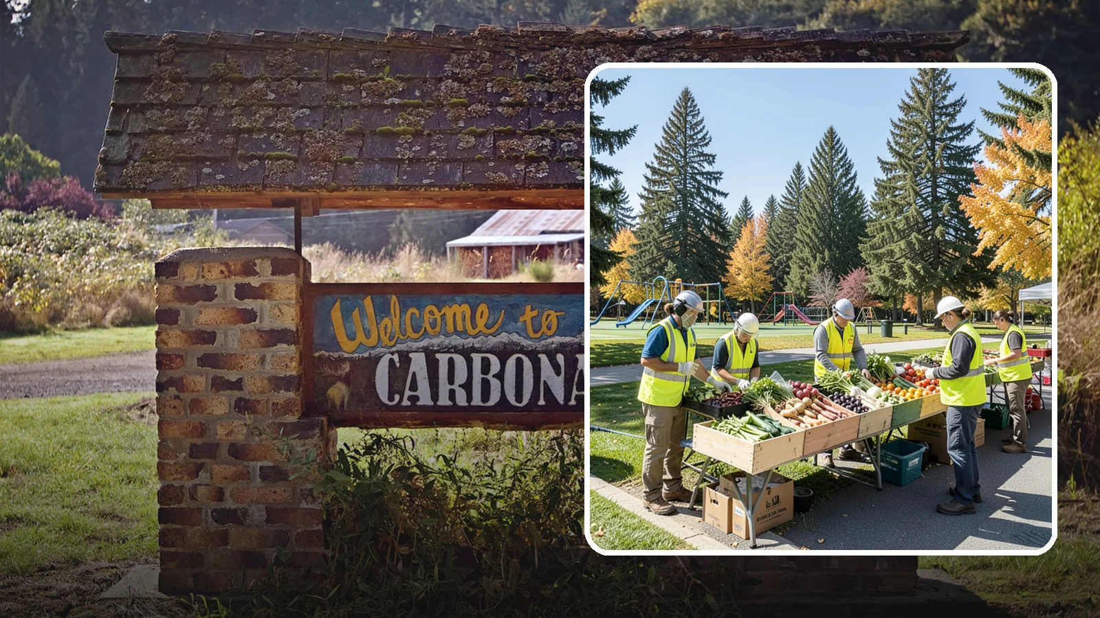 Farmers Market Setup in Carbonado, Pierce County, WA - Recurring setup and support for Western Washington municipal farmers markets and public markets.