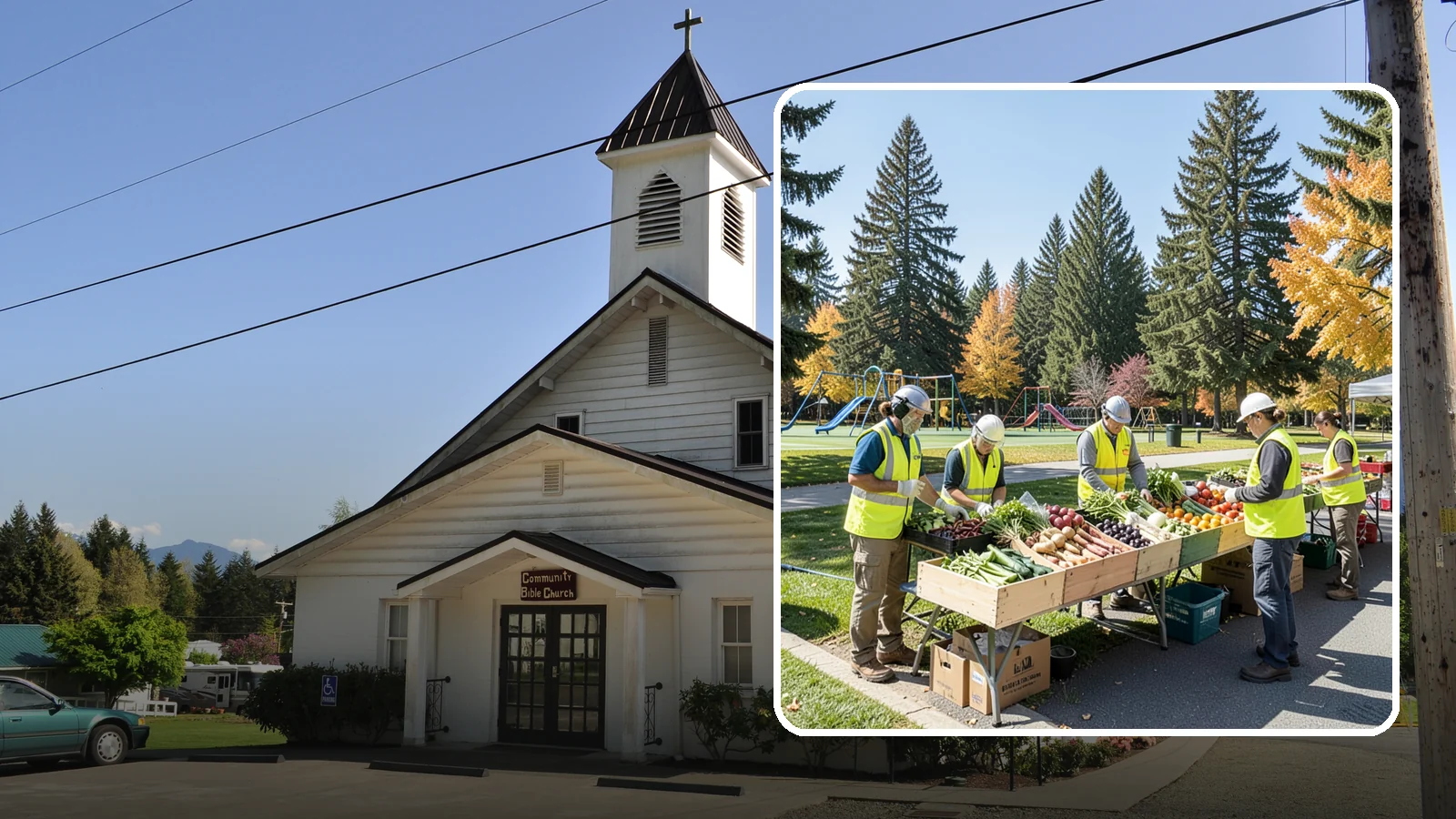 Farmers Market Setup in Concrete, Skagit County, WA - Recurring setup and support for Western Washington municipal farmers markets and public markets.