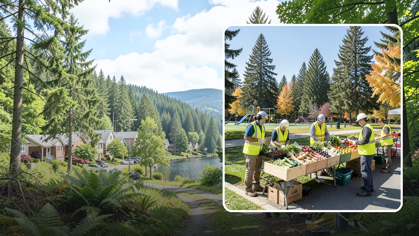 Farmers Market Setup in Lake Forest Park, King County, WA - Recurring setup and support for Western Washington municipal farmers markets and public markets.