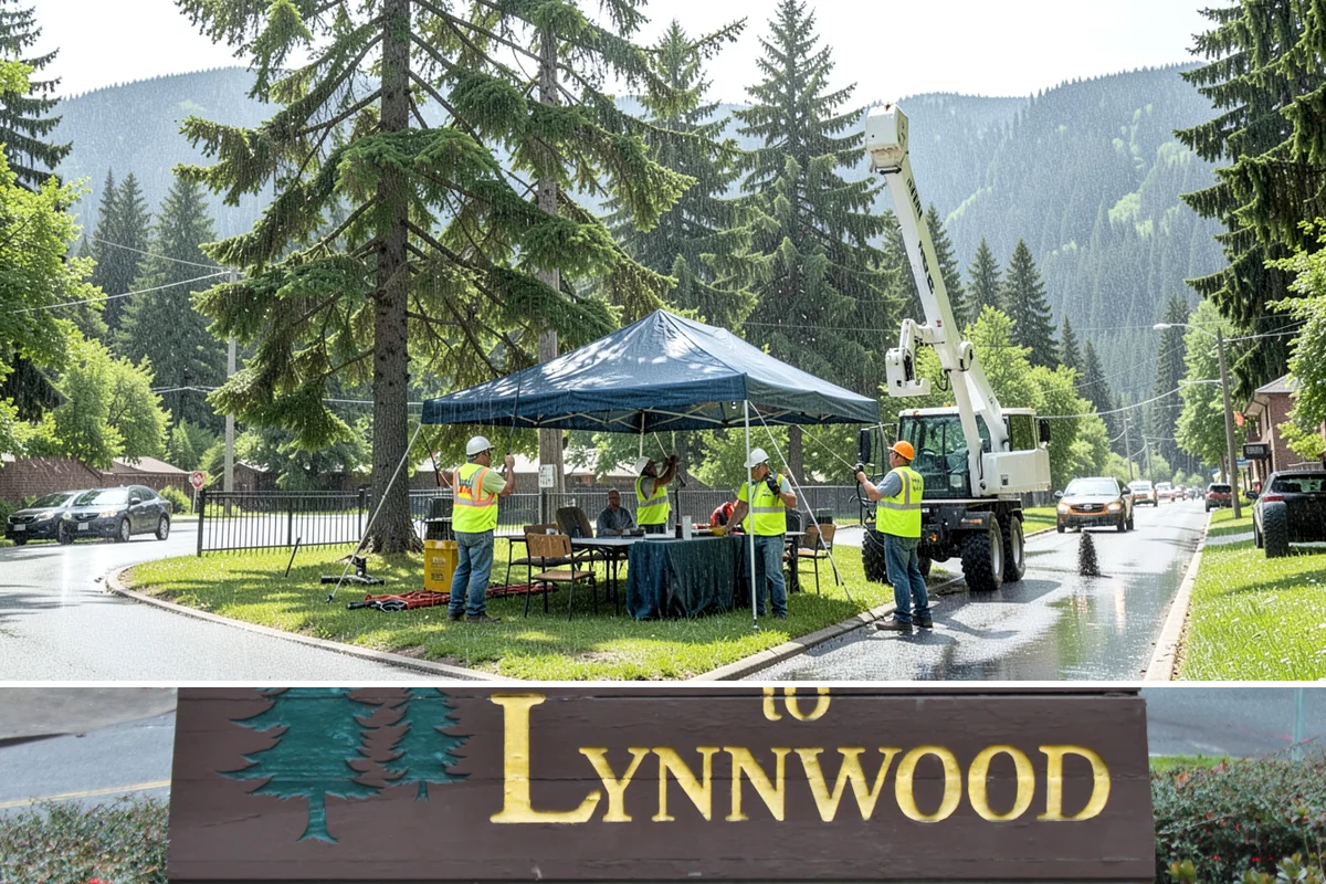 Farmers Market Setup in Lynnwood, Snohomish County, WA - Most Western Washington markets run weekly from late spring through October's harvest close.