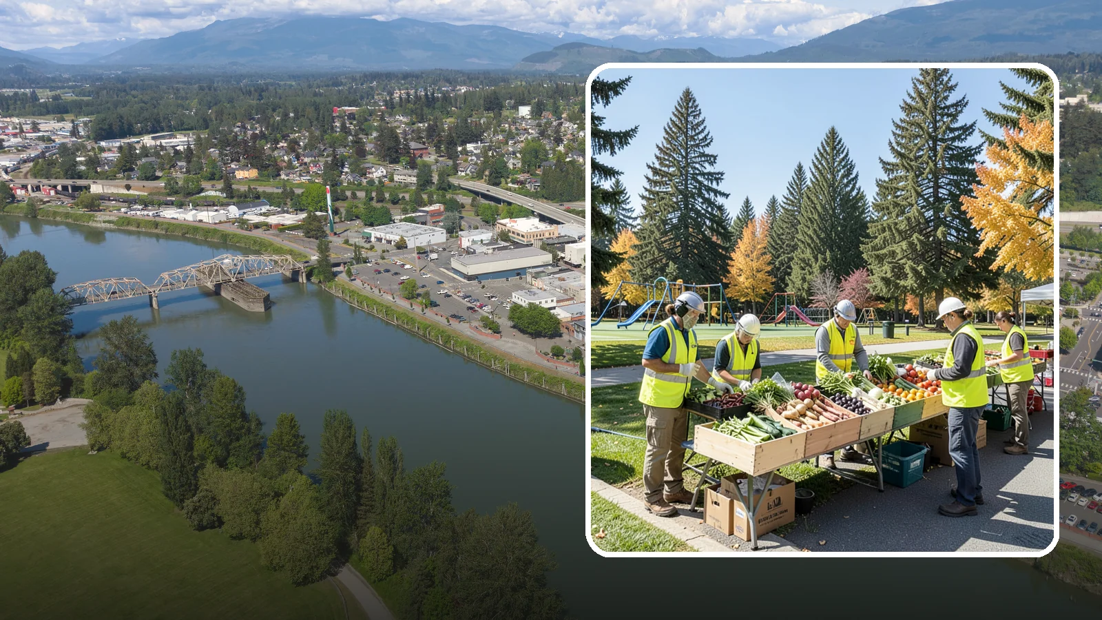 Farmers Market Setup in Mount Vernon, Skagit County, WA - Recurring setup and support for Western Washington municipal farmers markets and public markets.