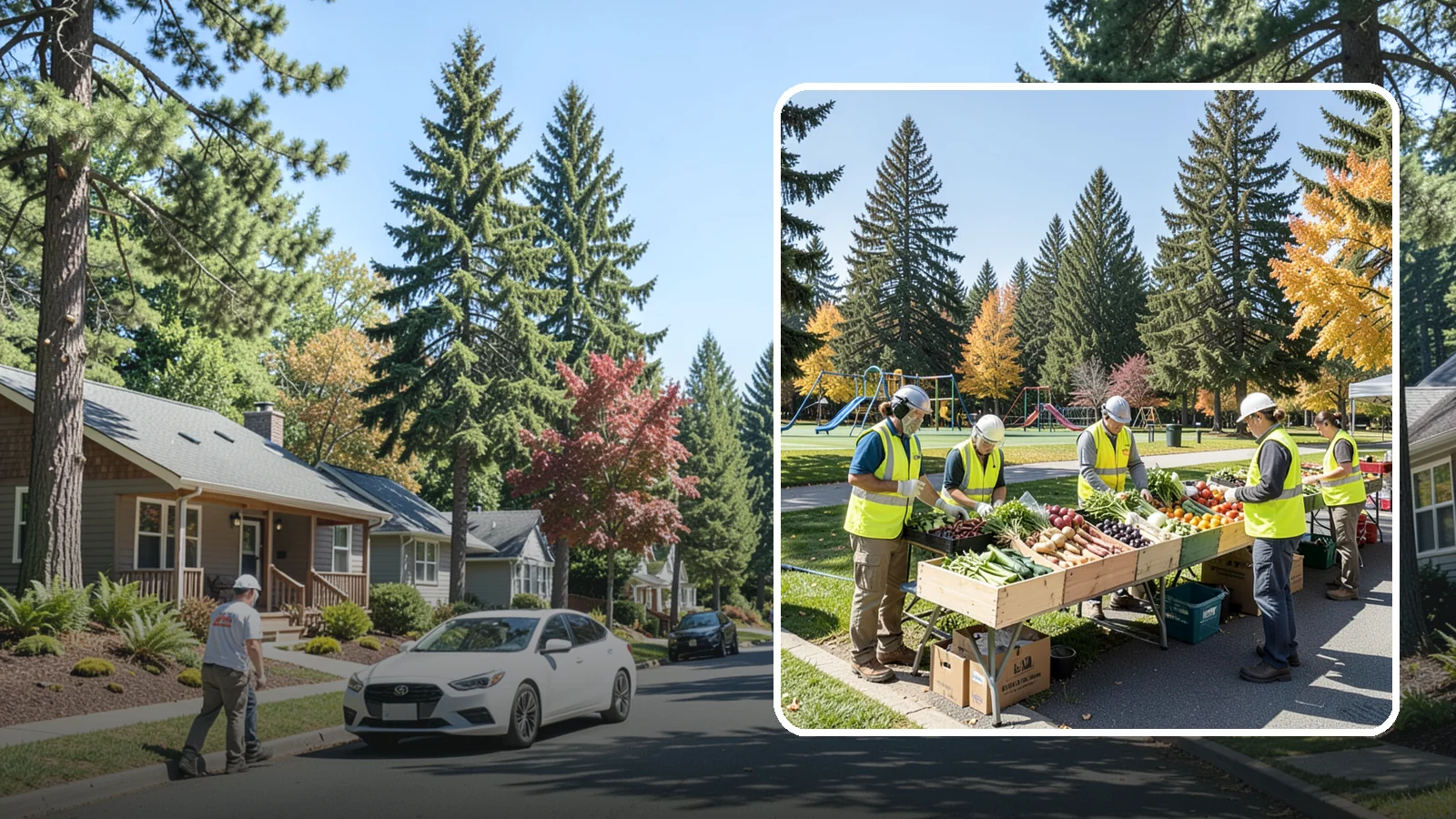 Farmers Market Setup in Orting, Pierce County, WA - Recurring setup and support for Western Washington municipal farmers markets and public markets.