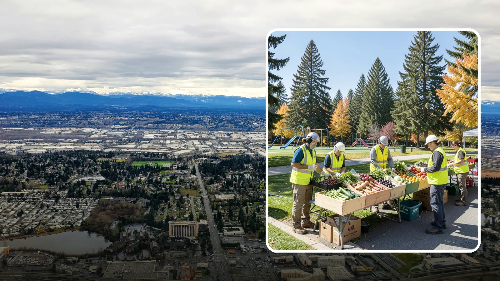 Farmers Market Setup in SeaTac, King County, WA - Recurring setup and support for Western Washington municipal farmers markets and public markets.