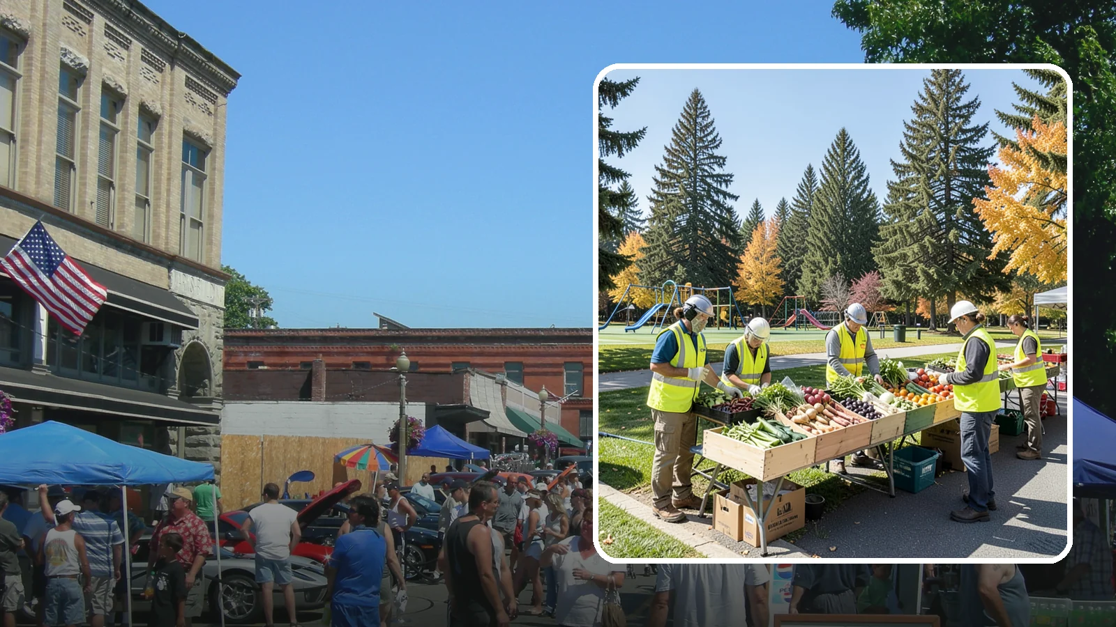Farmers Market Setup in Snohomish, Snohomish County, WA - Recurring setup and support for Western Washington municipal farmers markets and public markets.