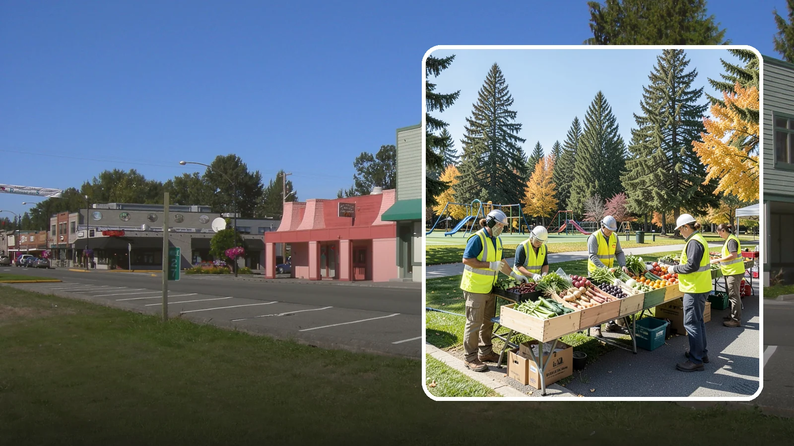 Farmers Market Setup in Snoqualmie, King County, WA - Recurring setup and support for Western Washington municipal farmers markets and public markets.