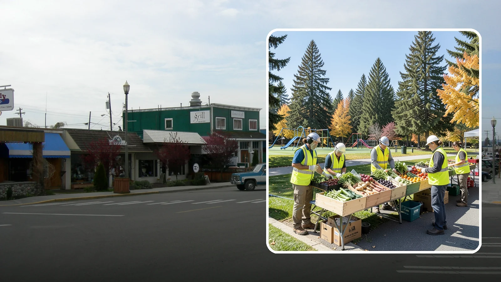 Farmers Market Setup in Stanwood, Snohomish County, WA - Recurring setup and support for Western Washington municipal farmers markets and public markets.