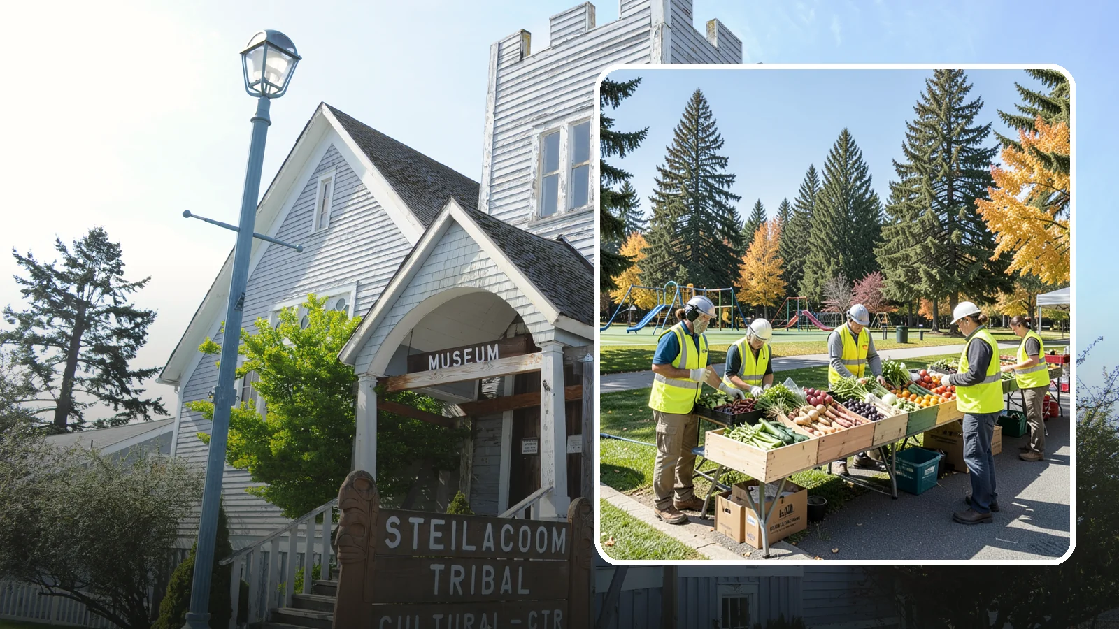 Farmers Market Setup in Steilacoom, Pierce County, WA - Recurring setup and support for Western Washington municipal farmers markets and public markets.