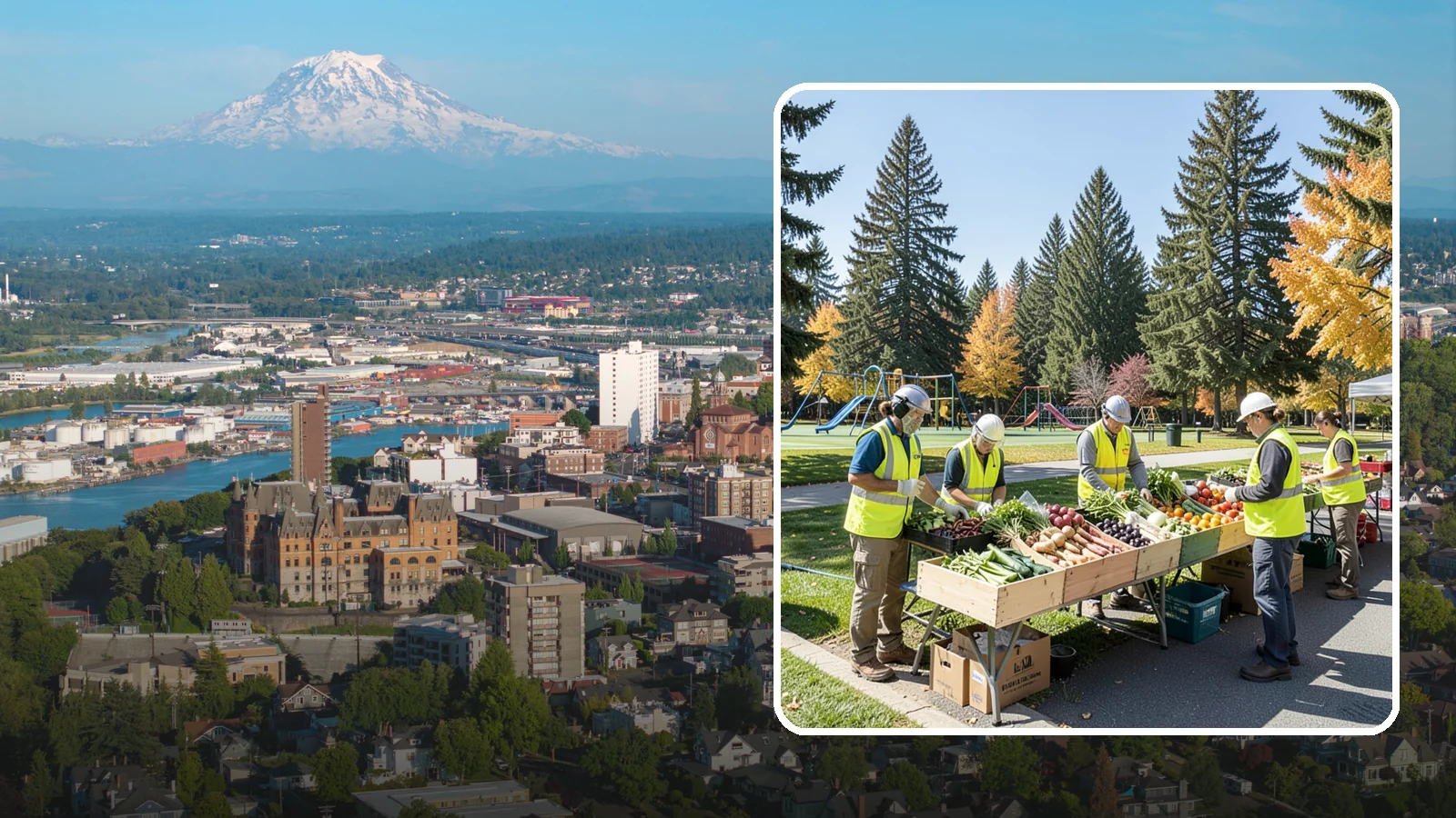 Farmers Market Setup in Tacoma, Pierce County, WA - Recurring setup and support for Western Washington municipal farmers markets and public markets.