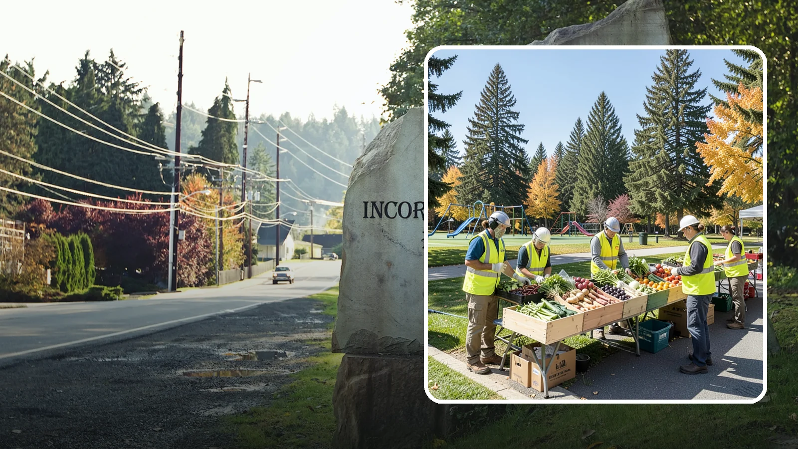 Farmers Market Setup in Wilkeson, Pierce County, WA - Recurring setup and support for Western Washington municipal farmers markets and public markets.