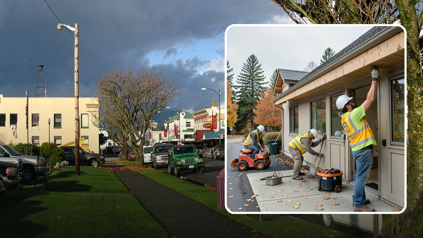 Fascia Replacement in Arlington, Snohomish County, WA - Replacement of damaged fascia boards to protect rooflines and drainage on public buildings.