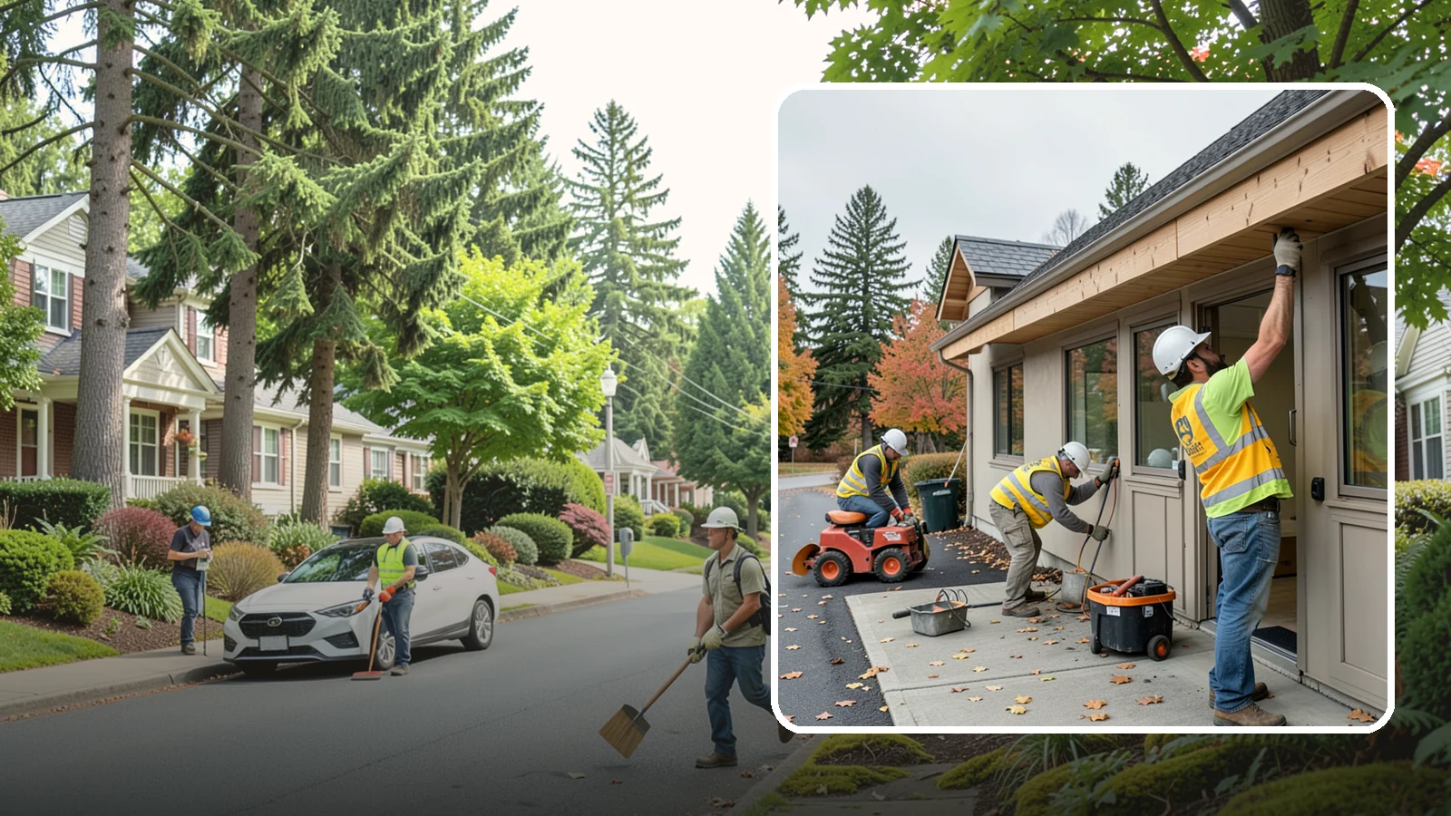 Fascia Replacement in Beaux Arts Village, King County, WA - Replacement of damaged fascia boards to protect rooflines and drainage on public buildings.
