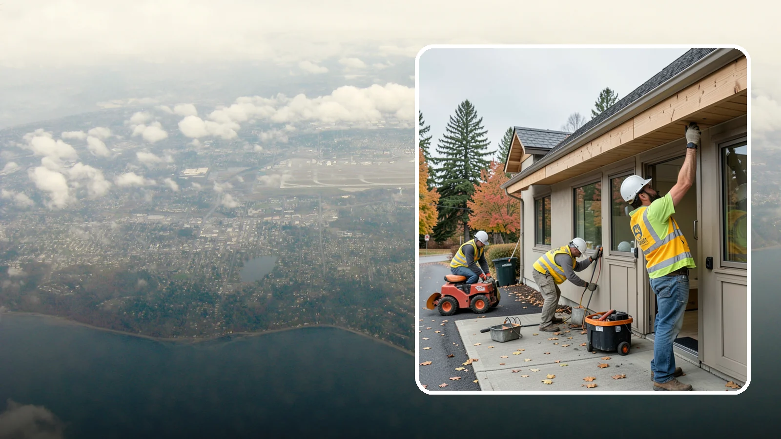 Fascia Replacement in Burien, King County, WA - Replacement of damaged fascia boards to protect rooflines and drainage on public buildings.