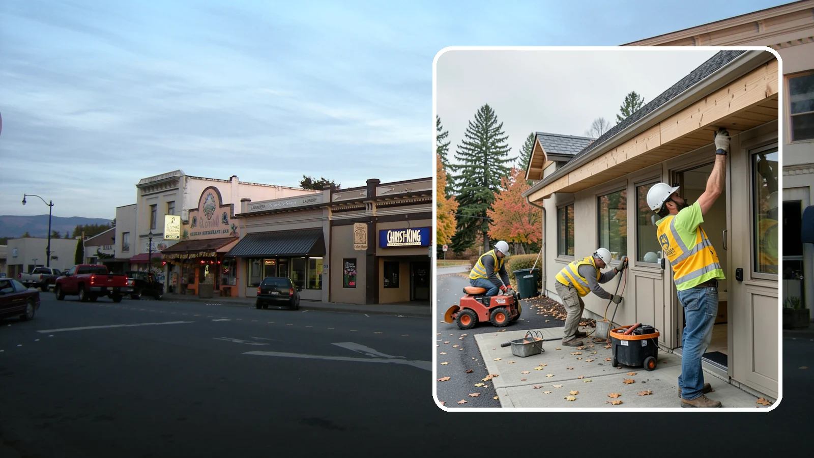 Fascia Replacement in Burlington, Skagit County, WA - Replacement of damaged fascia boards to protect rooflines and drainage on public buildings.