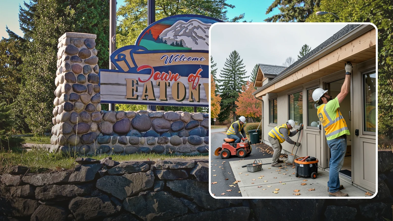 Fascia Replacement in Eatonville, Pierce County, WA - Replacement of damaged fascia boards to protect rooflines and drainage on public buildings.