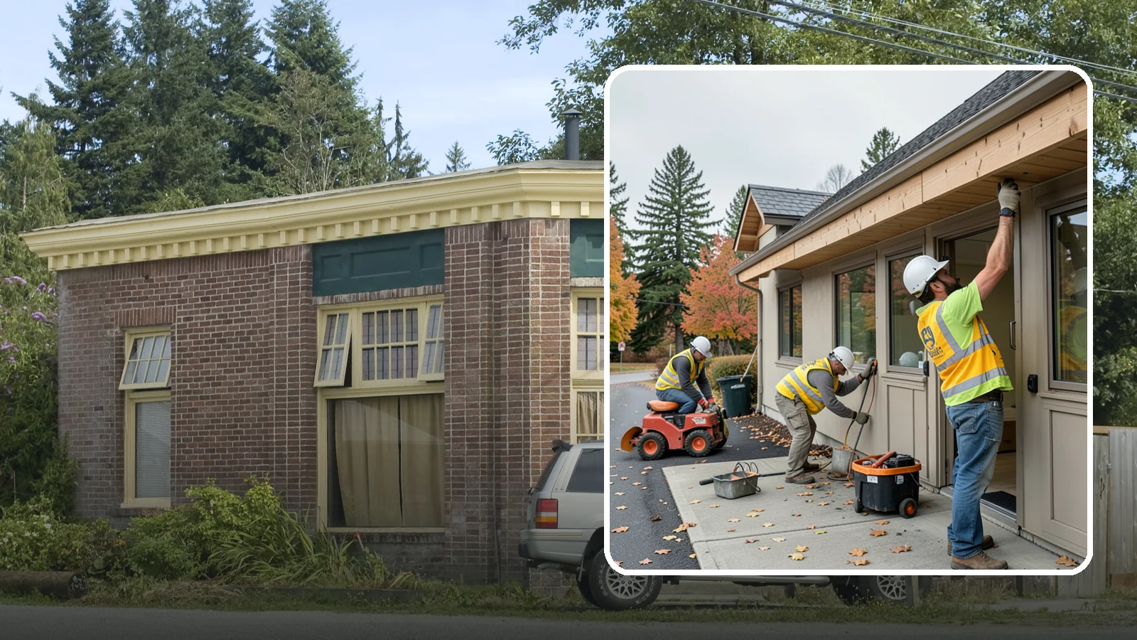 Fascia Replacement in Hamilton, Skagit County, WA - Replacement of damaged fascia boards to protect rooflines and drainage on public buildings.