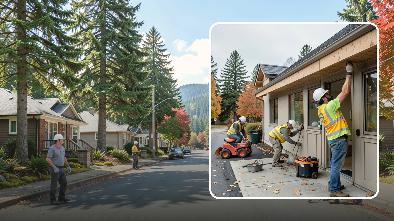 Fascia Replacement in Hunts Point, King County, WA - Replacement of damaged fascia boards to protect rooflines and drainage on public buildings.