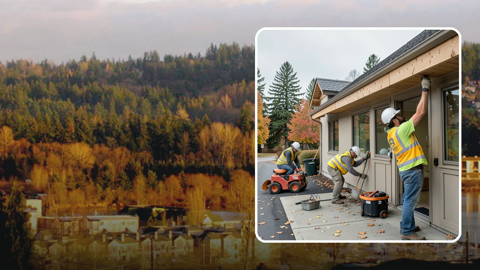 Fascia Replacement in Kenmore, King County, WA - Replacement of damaged fascia boards to protect rooflines and drainage on public buildings.