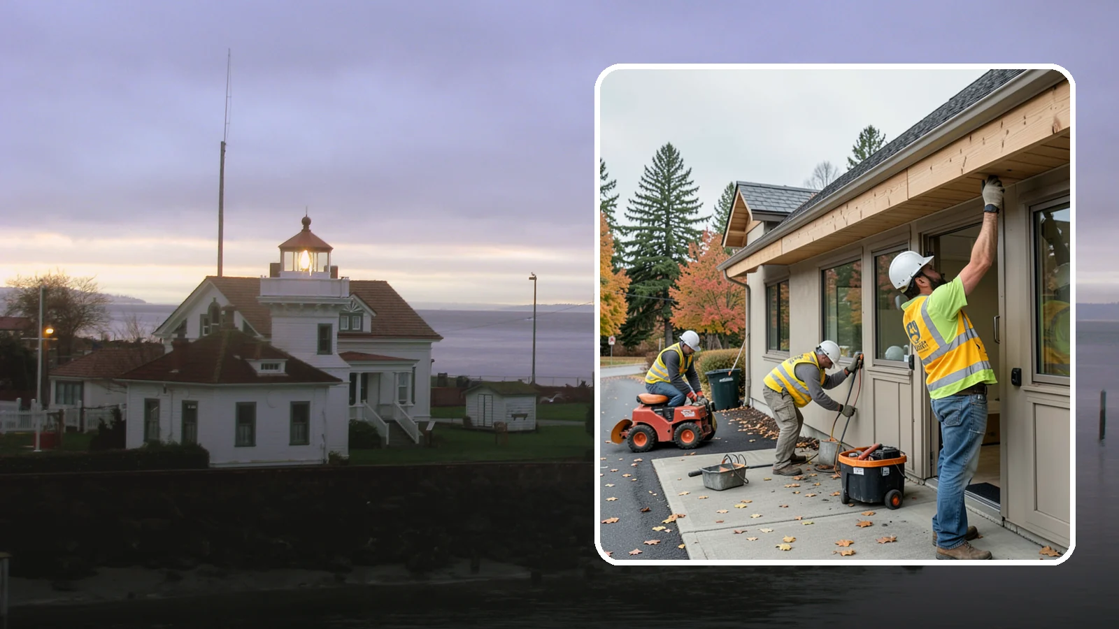 Fascia Replacement in Mukilteo, Snohomish County, WA - Replacement of damaged fascia boards to protect rooflines and drainage on public buildings.