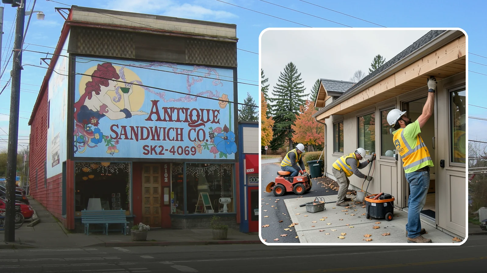 Fascia Replacement in Ruston, Pierce County, WA - Replacement of damaged fascia boards to protect rooflines and drainage on public buildings.