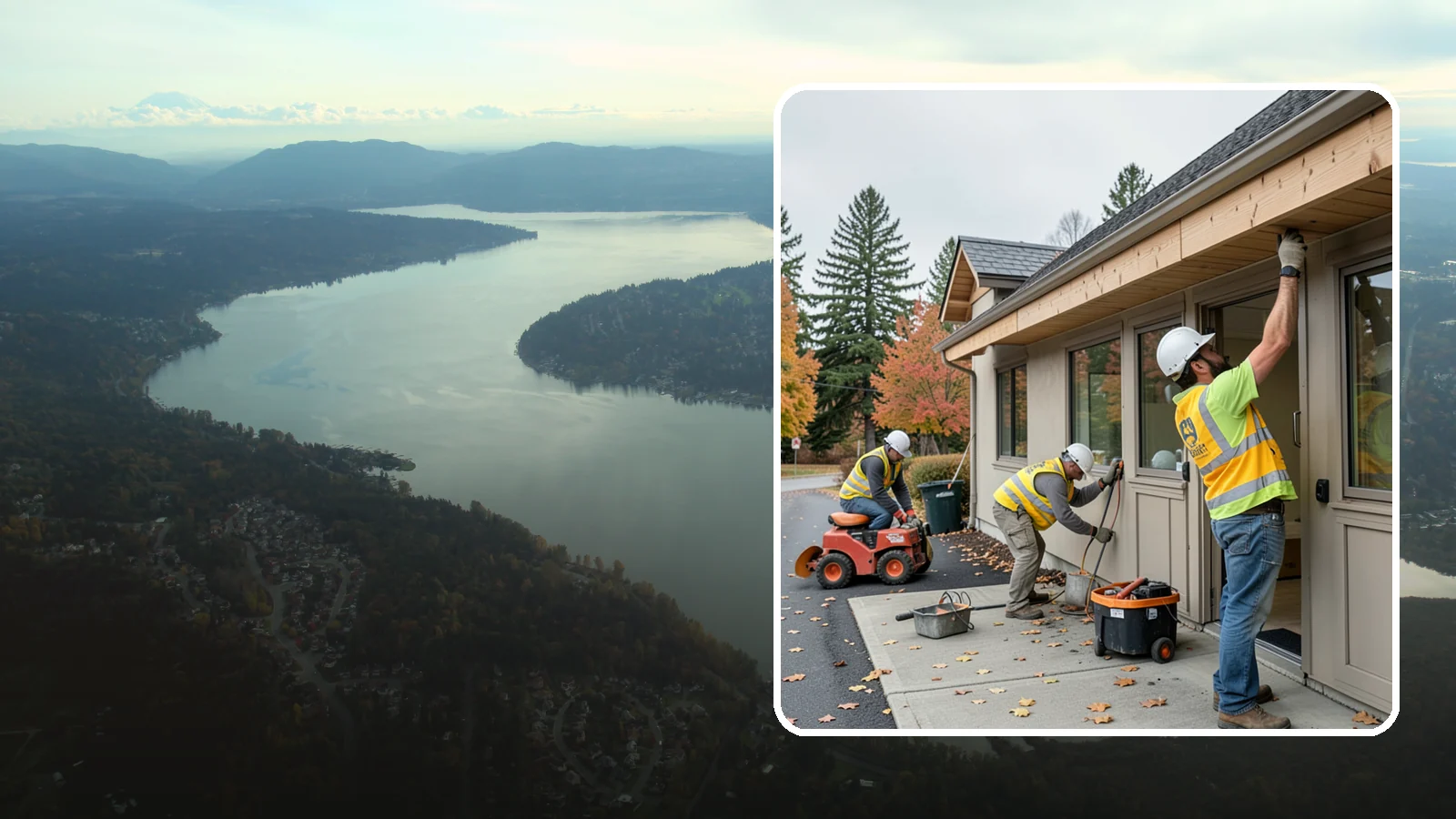 Fascia Replacement in Sammamish, King County, WA - Replacement of damaged fascia boards to protect rooflines and drainage on public buildings.