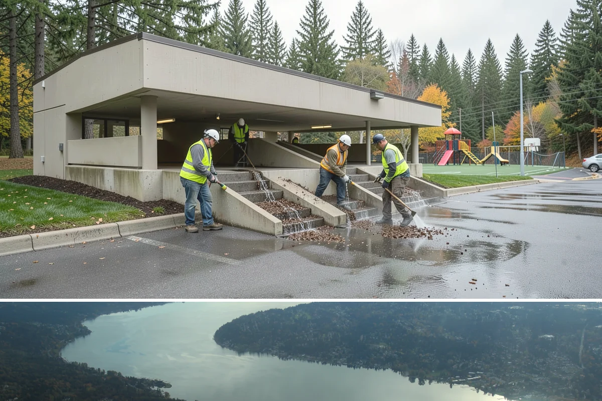 Fascia Replacement in Sammamish, King County, WA - Replacement is best scheduled during dry summer weather to keep the structure protected during work.