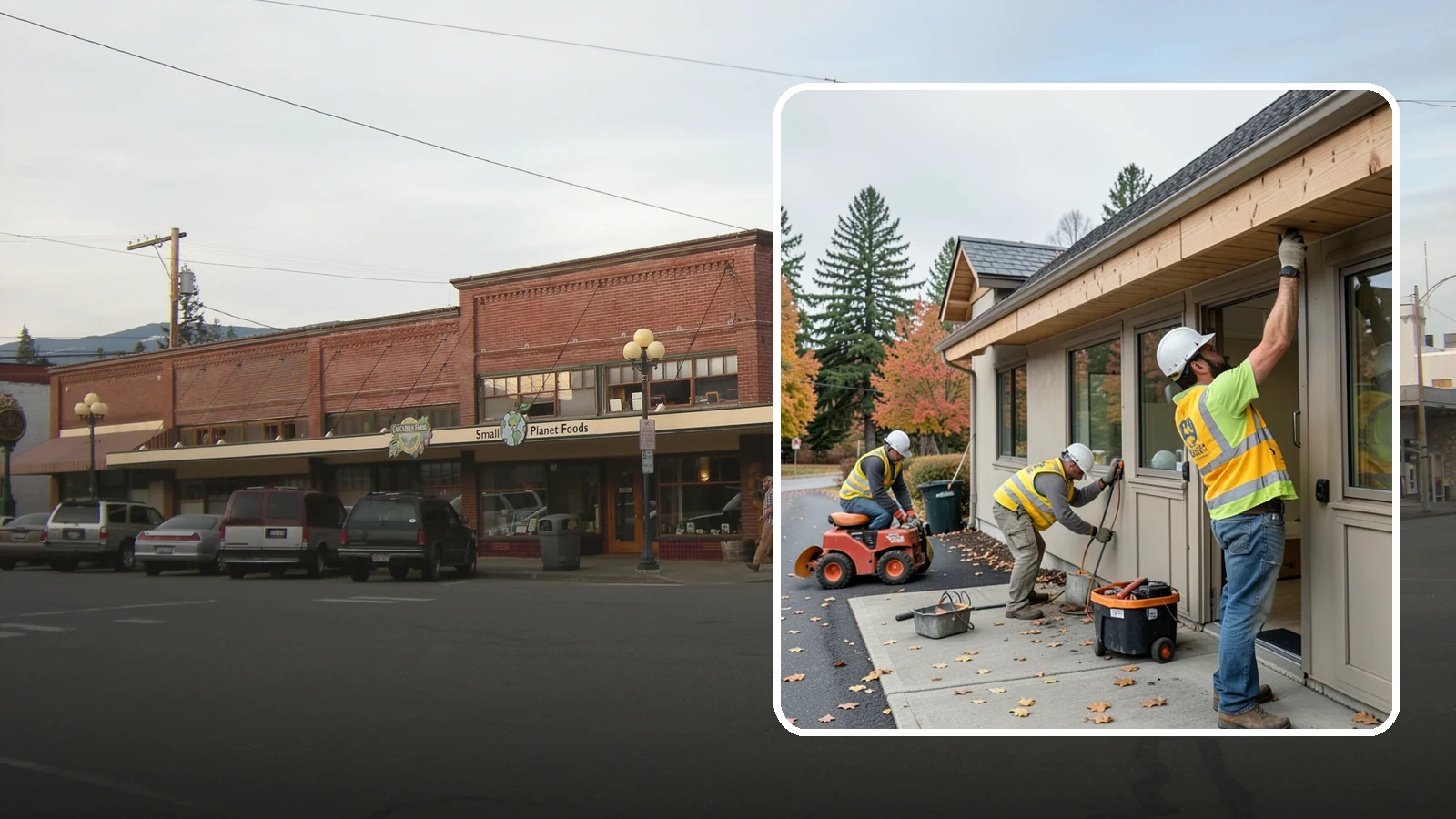Fascia Replacement in Sedro-Woolley, Skagit County, WA - Replacement of damaged fascia boards to protect rooflines and drainage on public buildings.