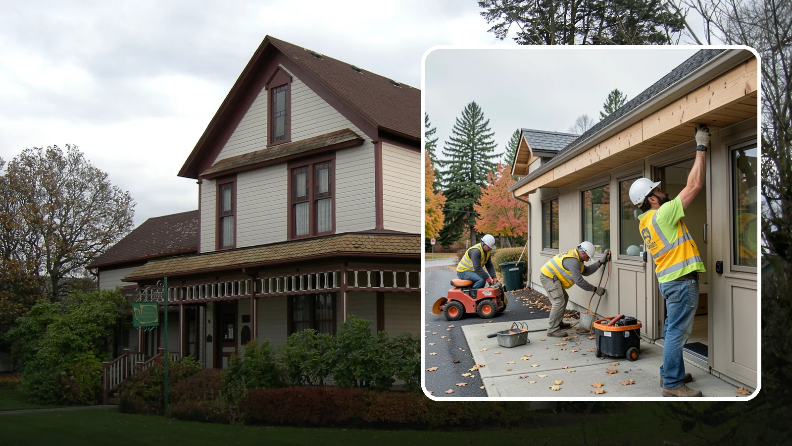 Fascia Replacement in Sumner, Pierce County, WA - Replacement of damaged fascia boards to protect rooflines and drainage on public buildings.