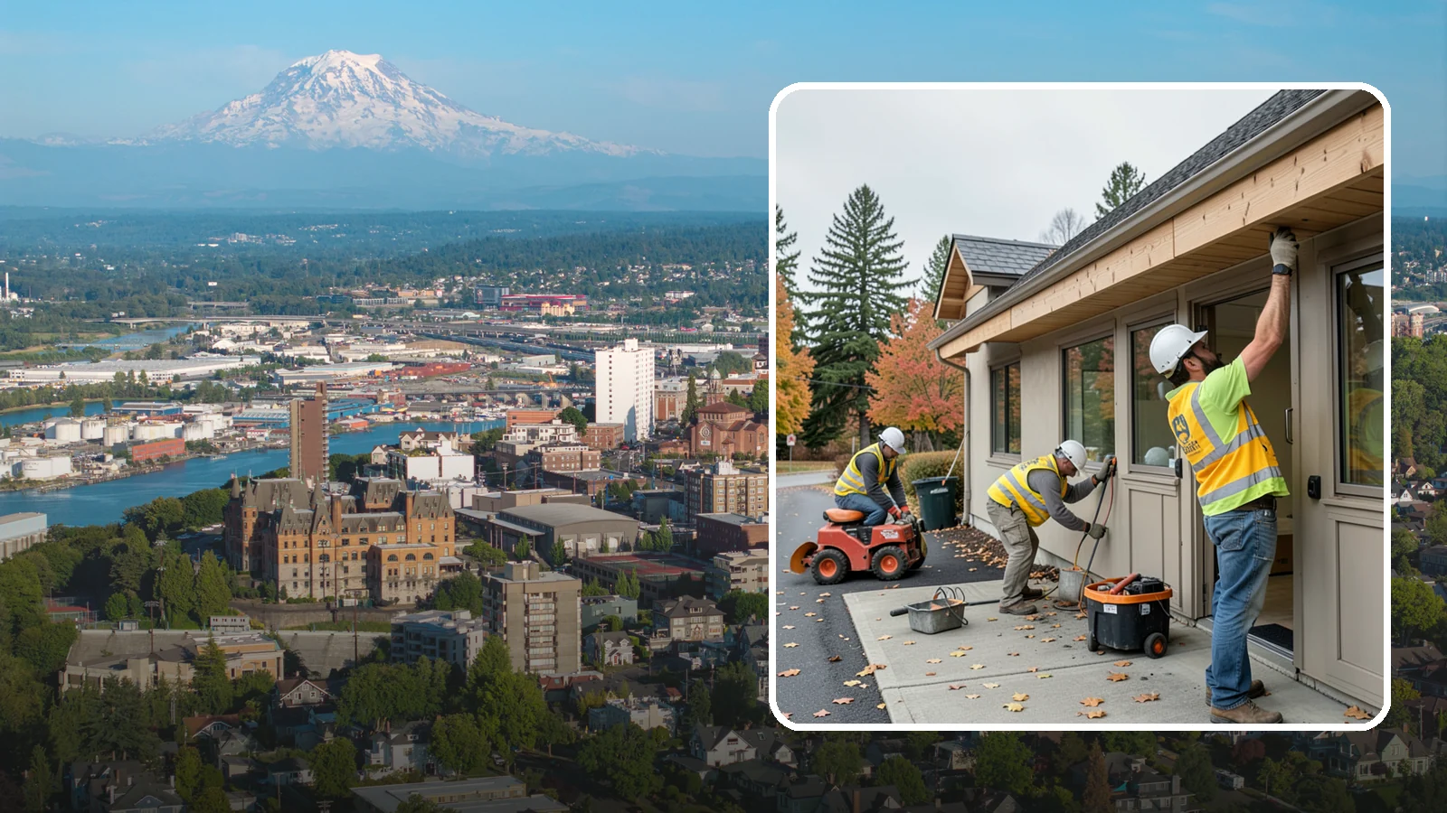 Fascia Replacement in Tacoma, Pierce County, WA - Replacement of damaged fascia boards to protect rooflines and drainage on public buildings.