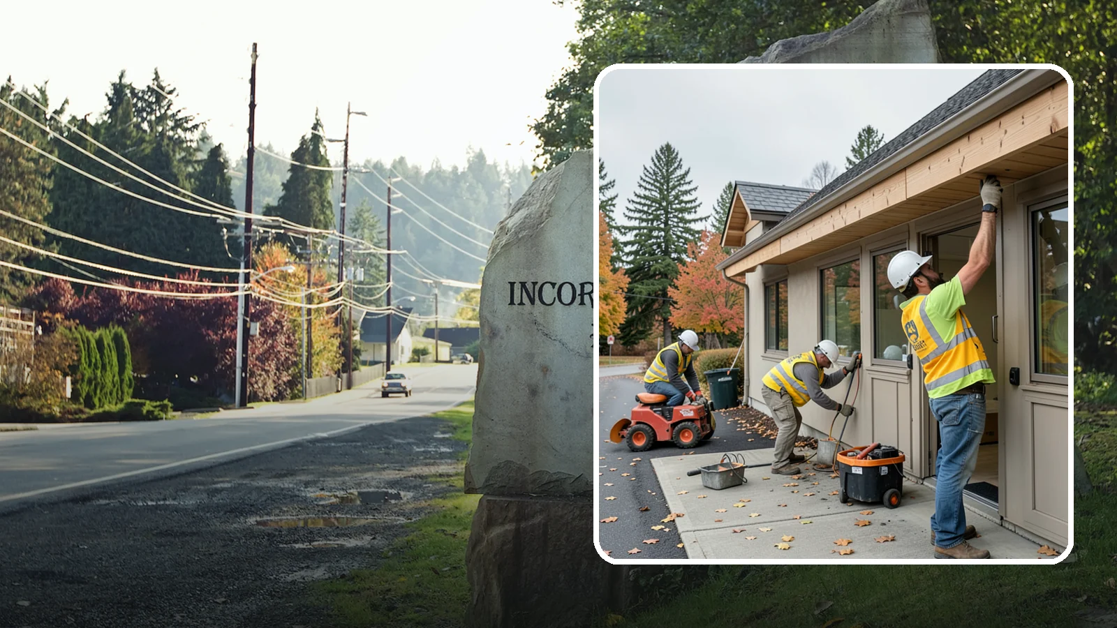 Fascia Replacement in Wilkeson, Pierce County, WA - Replacement of damaged fascia boards to protect rooflines and drainage on public buildings.