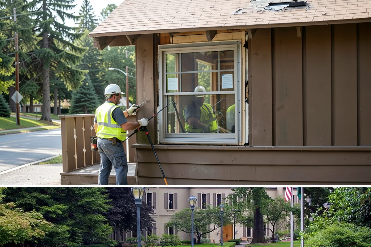 Fascia Replacement in Woodinville, King County, WA - Replacement is best scheduled during dry summer weather to keep the structure protected during work.