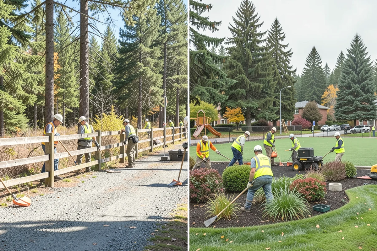 Fence Line Maintenance in Black Diamond, King County, WA - Walk the fence line to log length, gates, and damage points