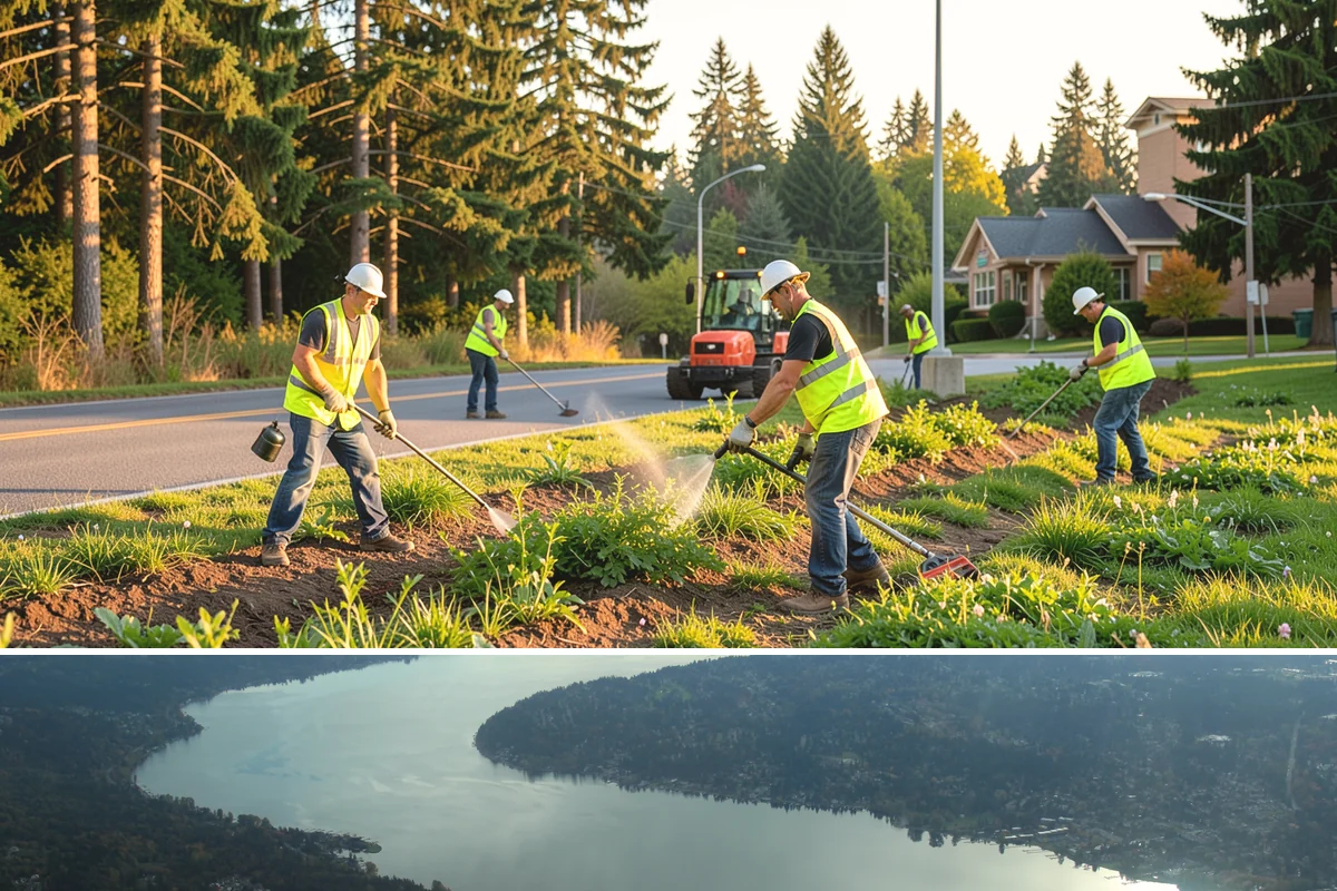 Fence Line Maintenance in Sammamish, King County, WA - Fence line work is most effective in late spring and again in early fall to control the heaviest growth flushes and prepare...