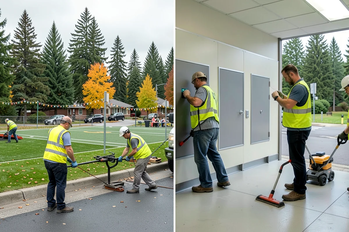 Fence Repairs in Hunts Point, King County, WA - Inspect the damage and identify materials and failure cause