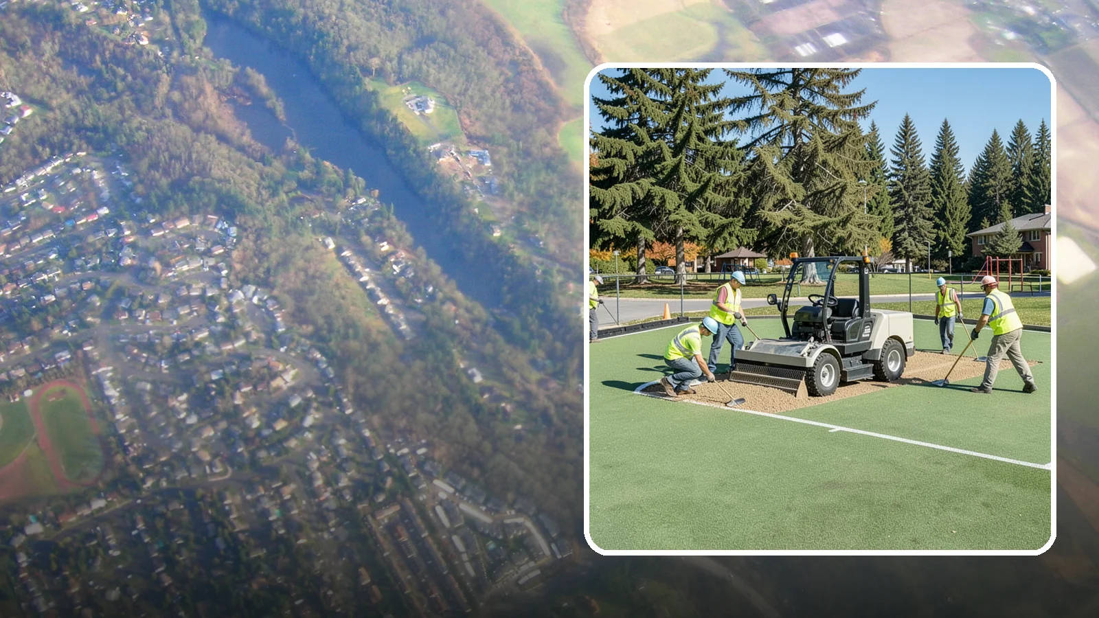 Field Laser Grading in Algona, King County, WA - Precision laser grading that reestablishes engineered slopes for positive drainage and level play.