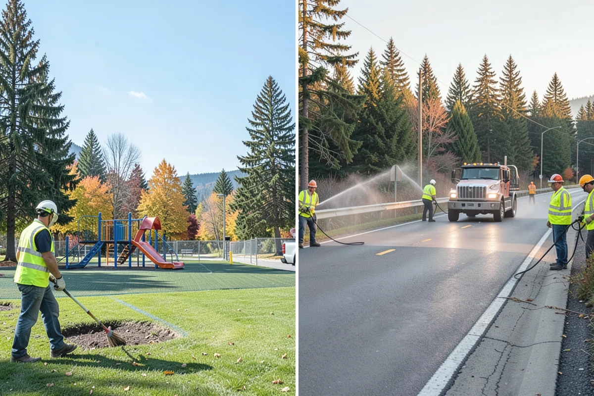 Field Laser Grading in Auburn, King County, WA - Topographic survey of the existing field surface