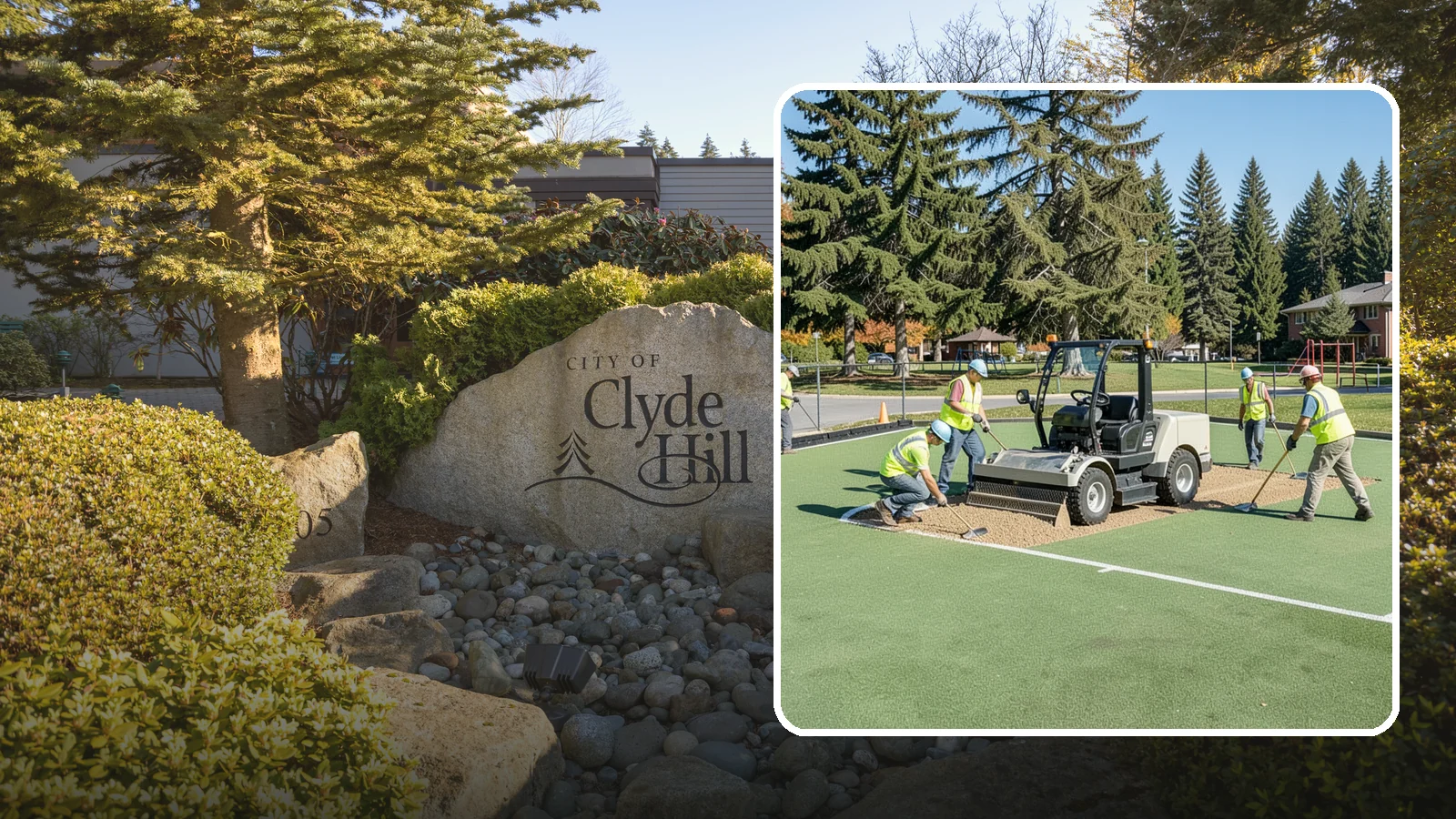 Field Laser Grading in Clyde Hill, King County, WA - Precision laser grading that reestablishes engineered slopes for positive drainage and level play.