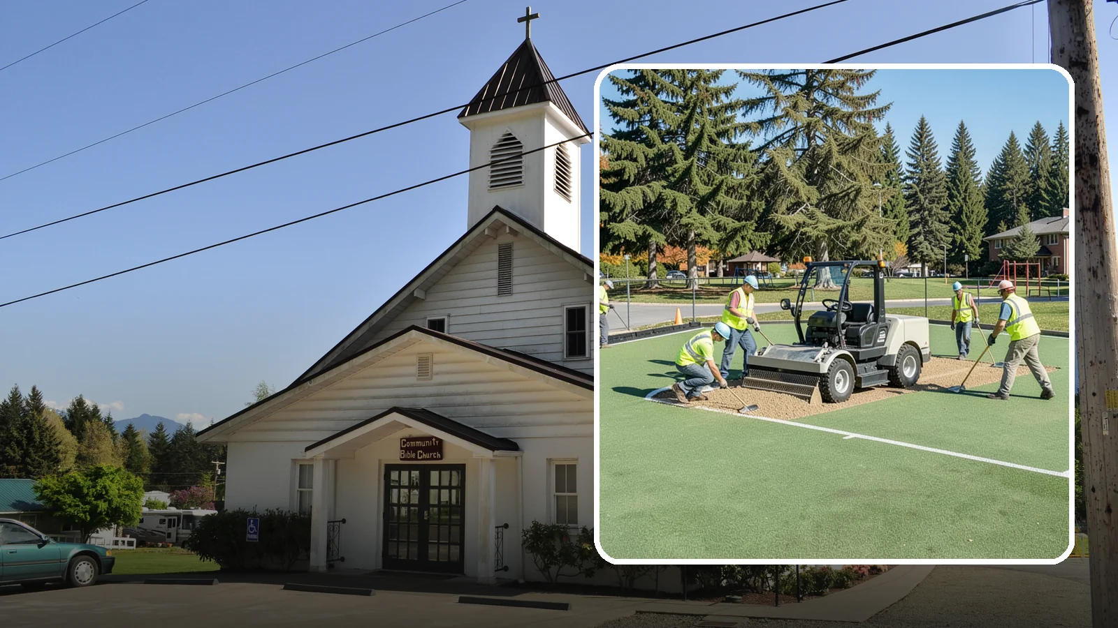Field Laser Grading in Concrete, Skagit County, WA - Precision laser grading that reestablishes engineered slopes for positive drainage and level play.