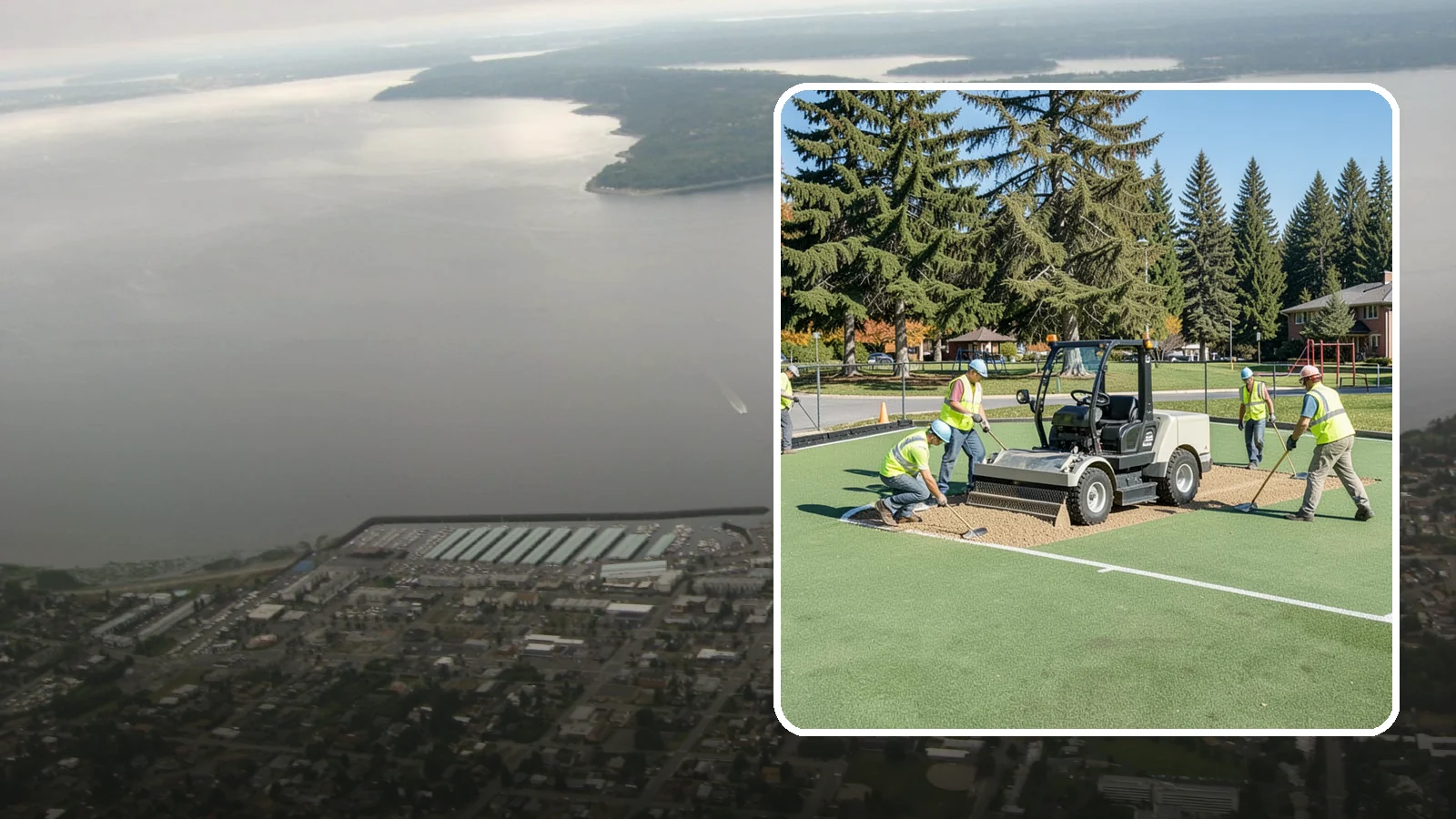 Field Laser Grading in Des Moines, King County, WA - Precision laser grading that reestablishes engineered slopes for positive drainage and level play.