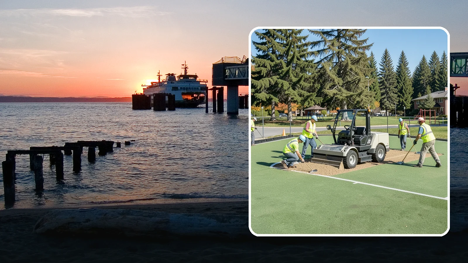 Field Laser Grading in Edmonds, Snohomish County, WA - Precision laser grading that reestablishes engineered slopes for positive drainage and level play.