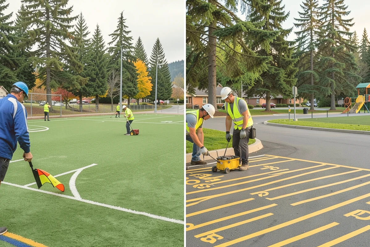 Field Laser Grading in Edmonds, Snohomish County, WA - Topographic survey of the existing field surface