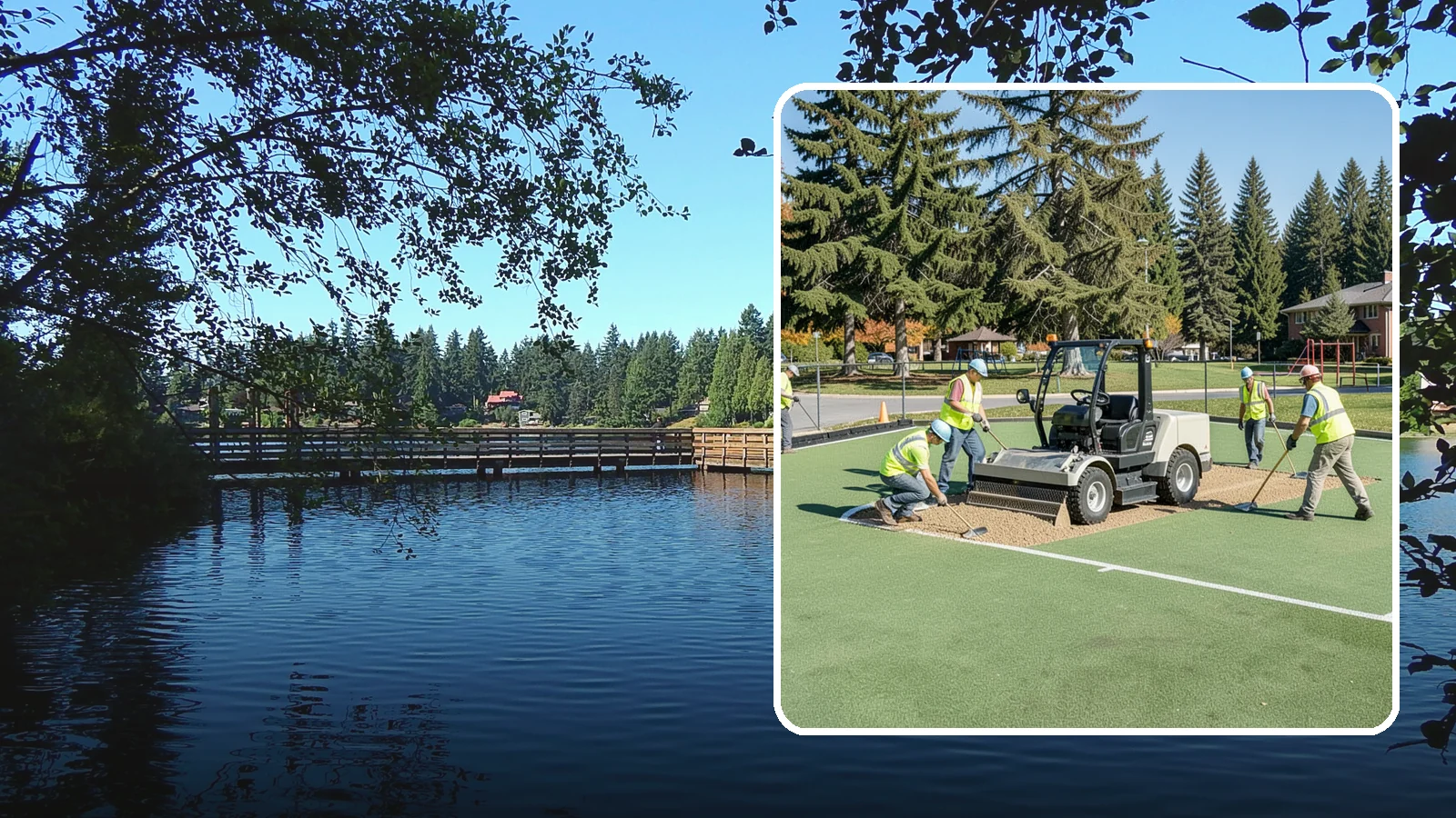 Field Laser Grading in Federal Way, King County, WA - Precision laser grading that reestablishes engineered slopes for positive drainage and level play.
