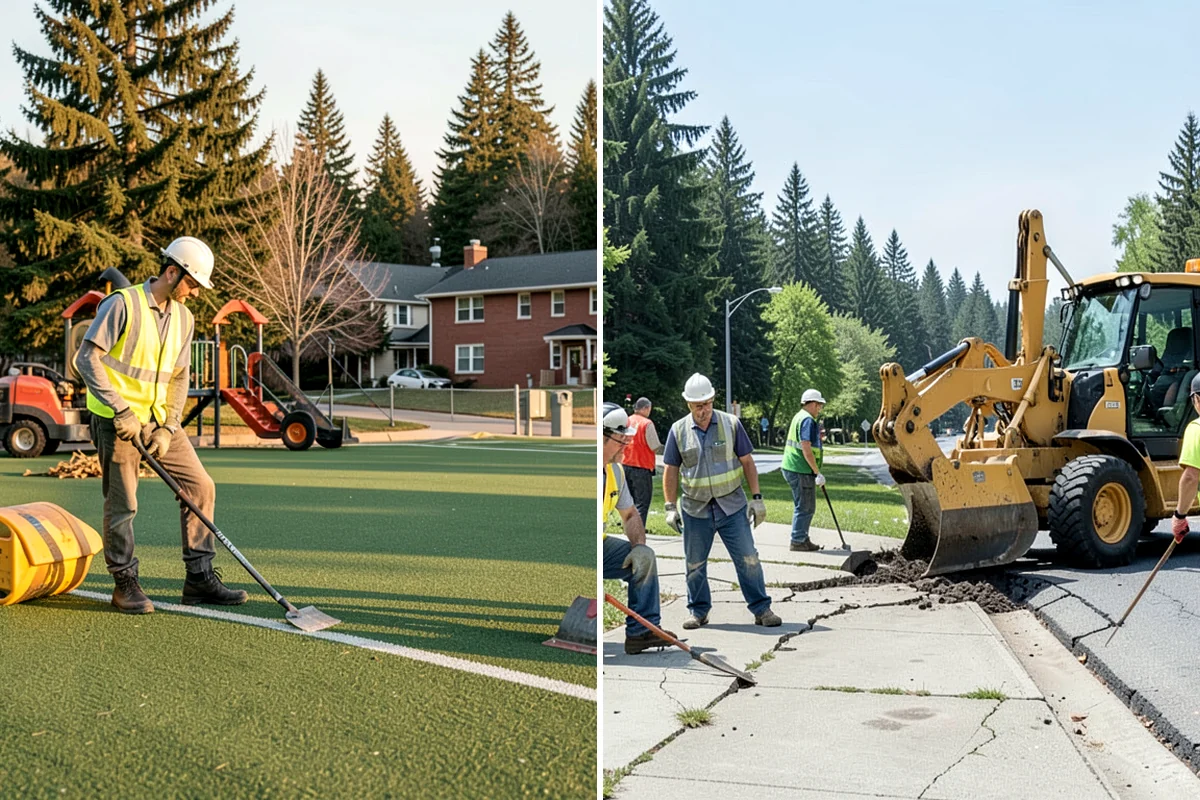 Field Laser Grading in Gig Harbor, Pierce County, WA - Topographic survey of the existing field surface