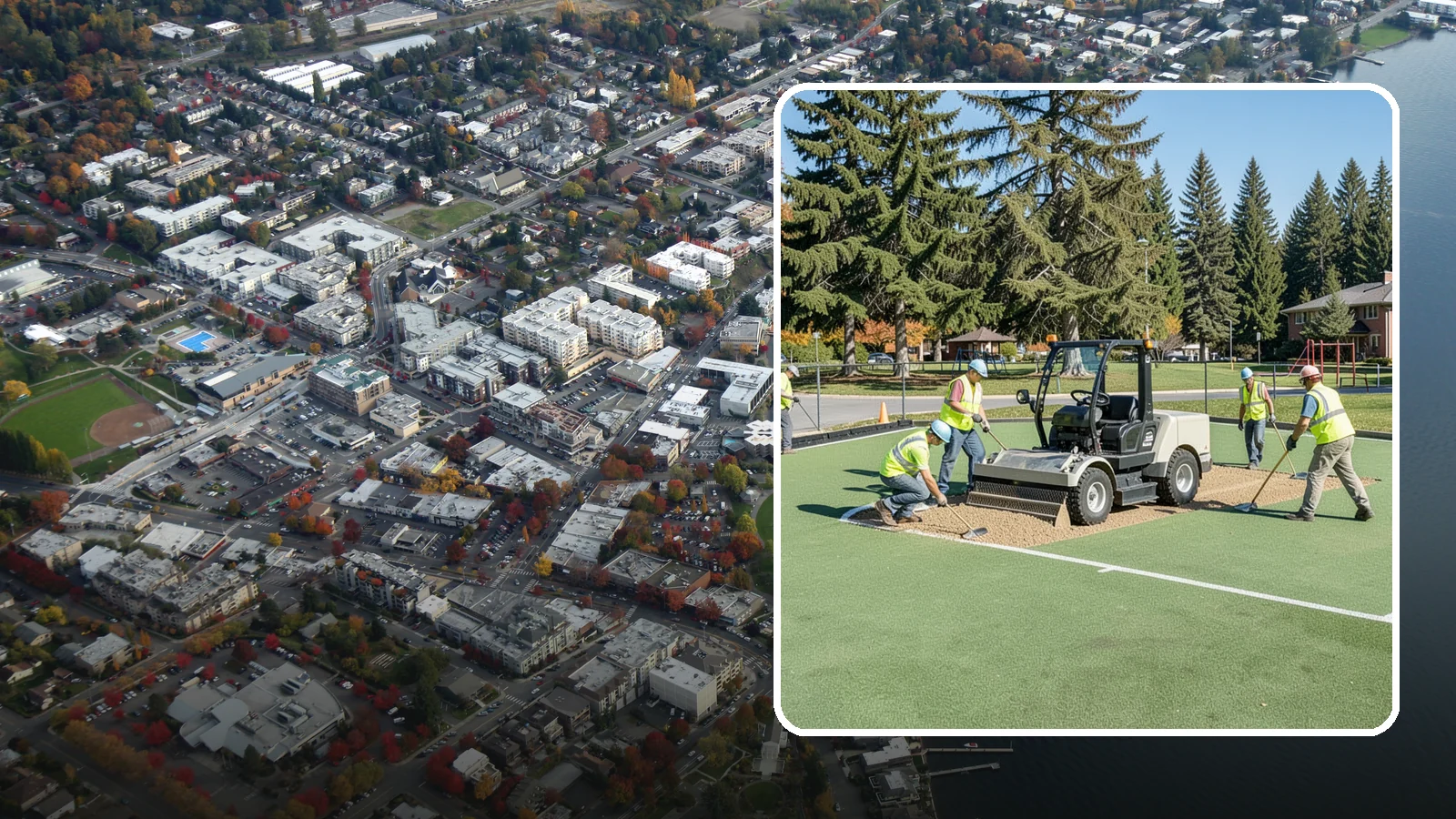 Field Laser Grading in Kirkland, King County, WA - Precision laser grading that reestablishes engineered slopes for positive drainage and level play.